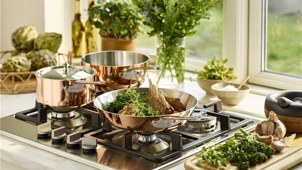 Selection of SCANPAN Maitre D’ copper cookware