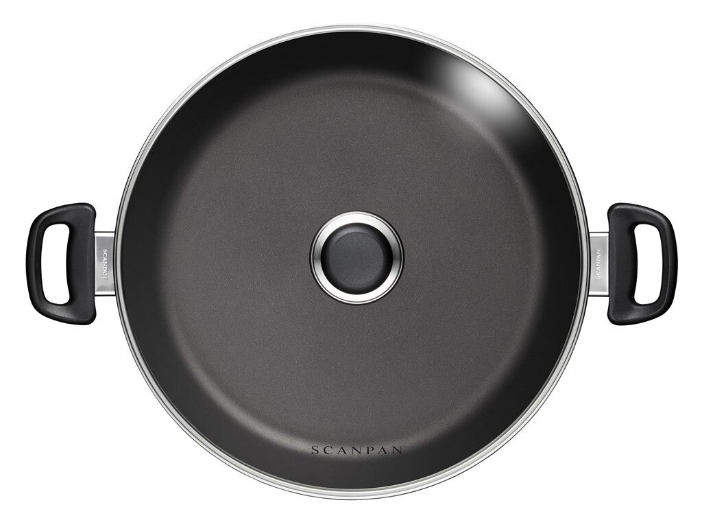 SCANPAN Classic chefpan 32 cm met glazen deksel van boven
