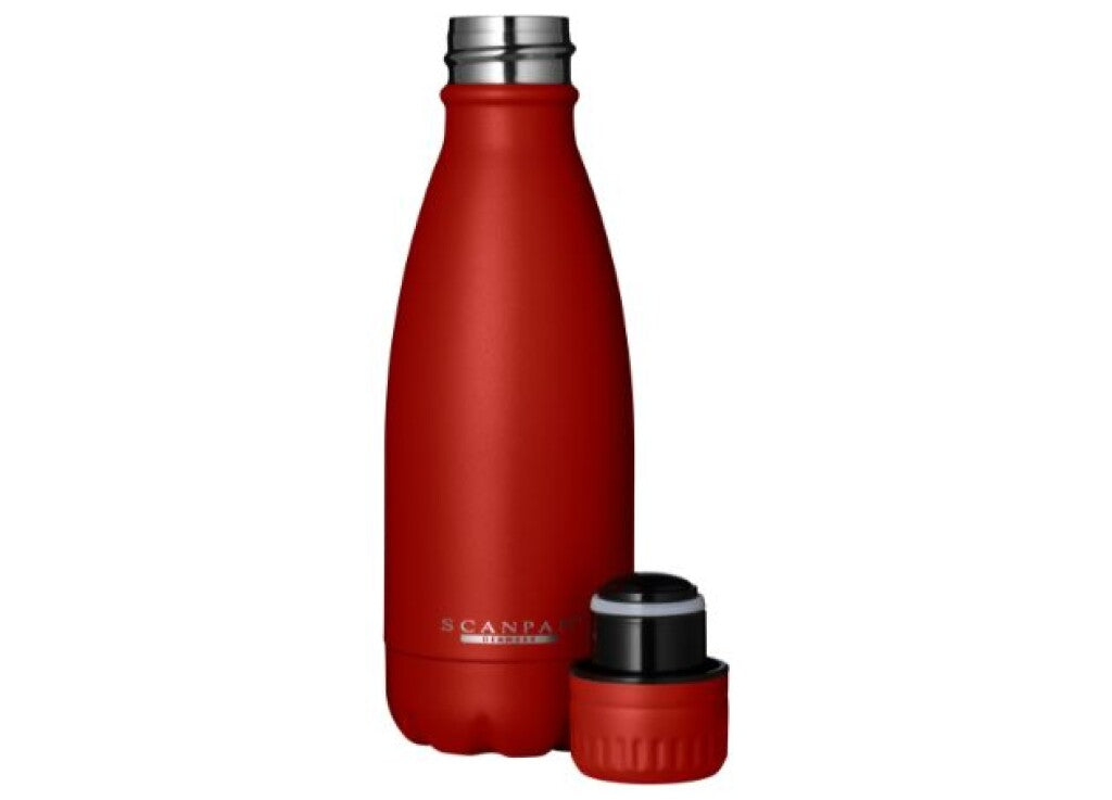 TO GO termoflaske 350 ml i farven Reynolde red vist i brug