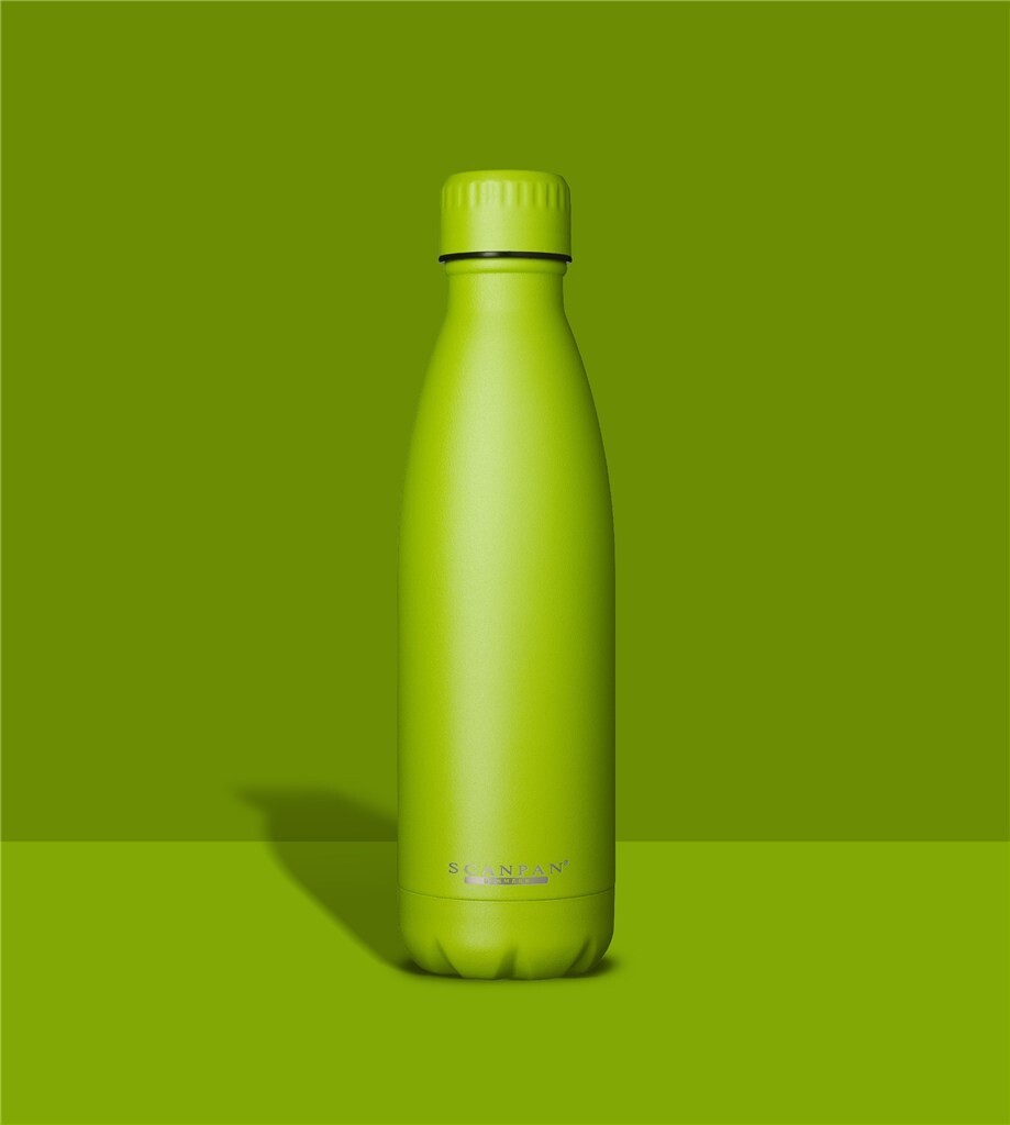 TO GO thermosfles 500 ml in de kleur Lime Green op een bijpassende achtergrond
