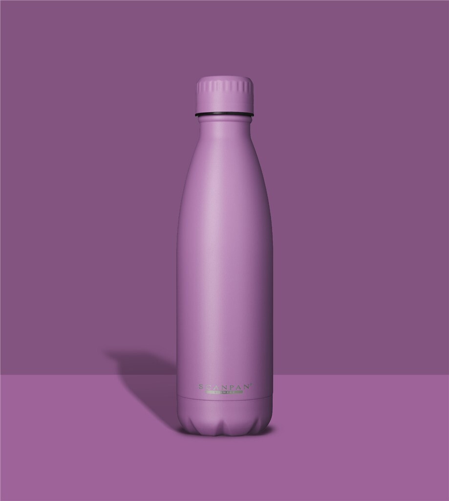 TO GO thermosfles 500 ml in de kleur Deep Lilac op een bijpassende achtergrond