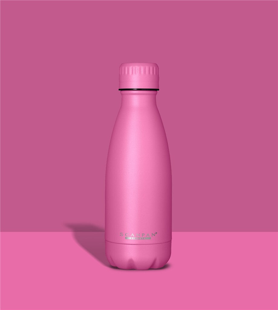 TO GO termoflaske 350 ml i farven Pink Cosmos på matchende farvebaggrund