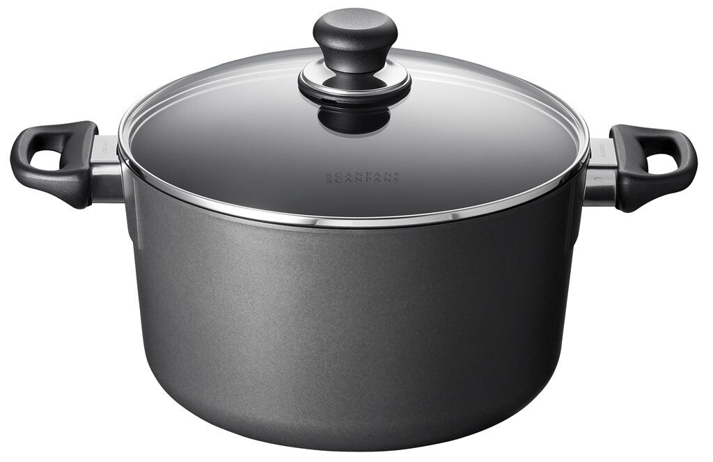 SCANPAN Classic Induction Topf 26 cm mit Glasdeckel von der Seite