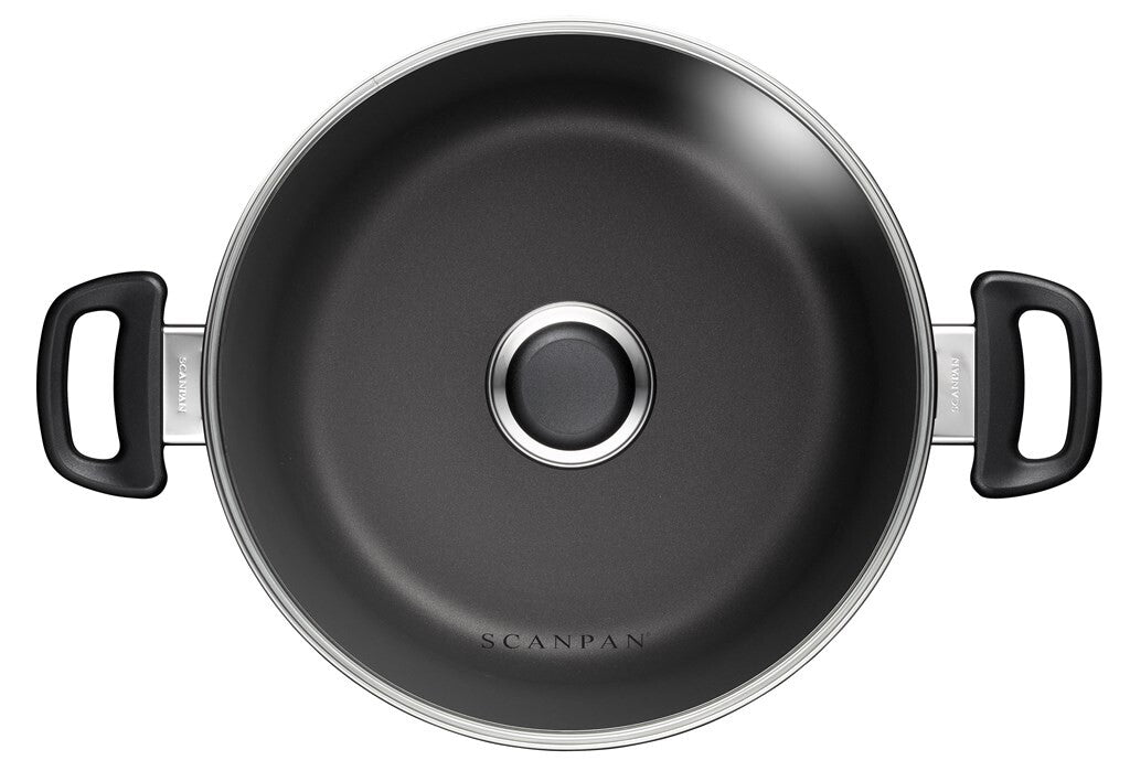 SCANPAN Classic Induction Topf 26 cm mit Glasdeckel von oben