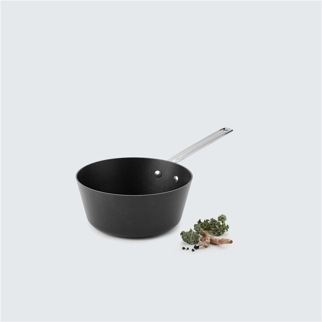 Detail van de TechnIQ Windsor steelpan 22 cm