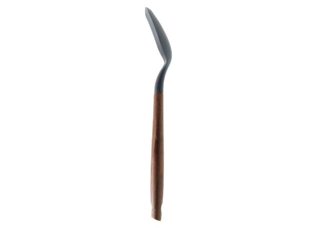 SCANPAN wokspatel 31 cm i karboniseret ask vist fra bagsiden