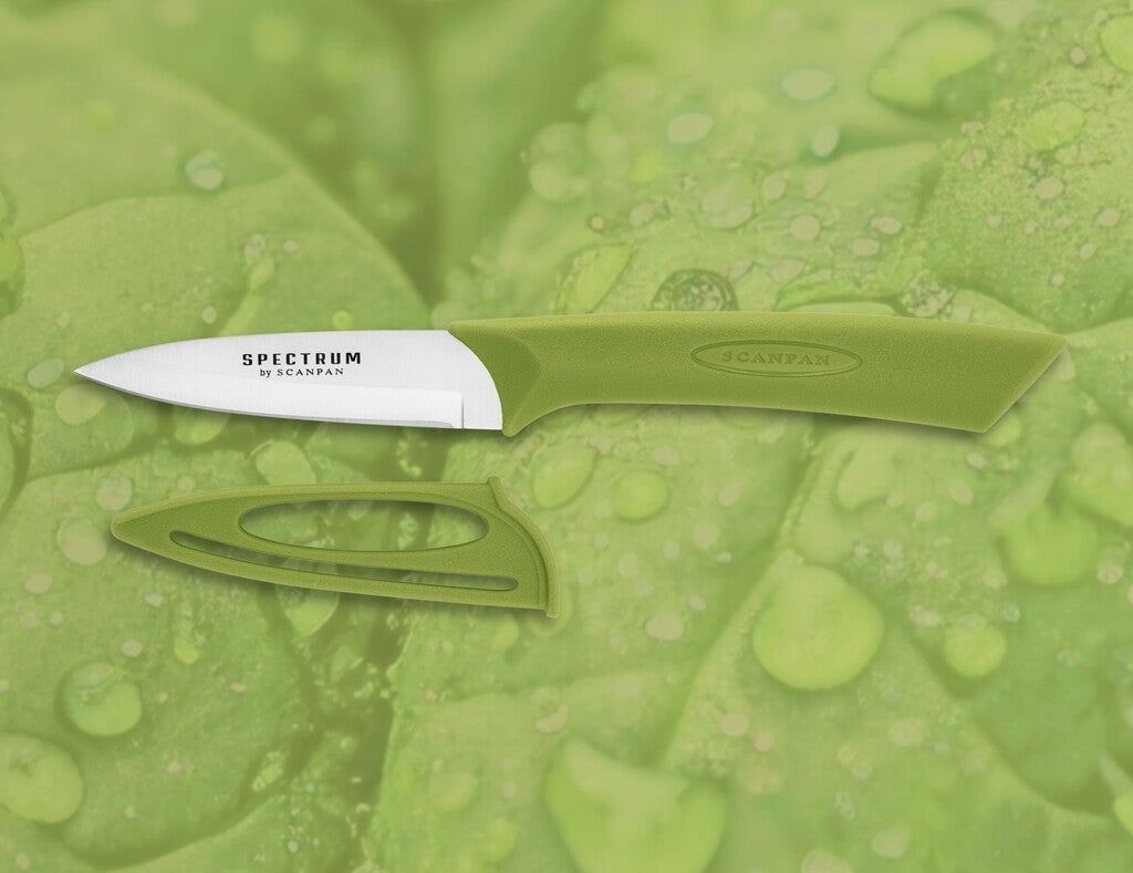 Spectrum urtekniv 8 cm i farven Spinach Green vist på hvid baggrund