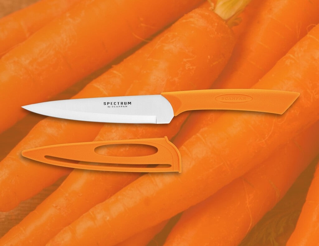 Spectrum utility knife in Carrot Curl on a white background