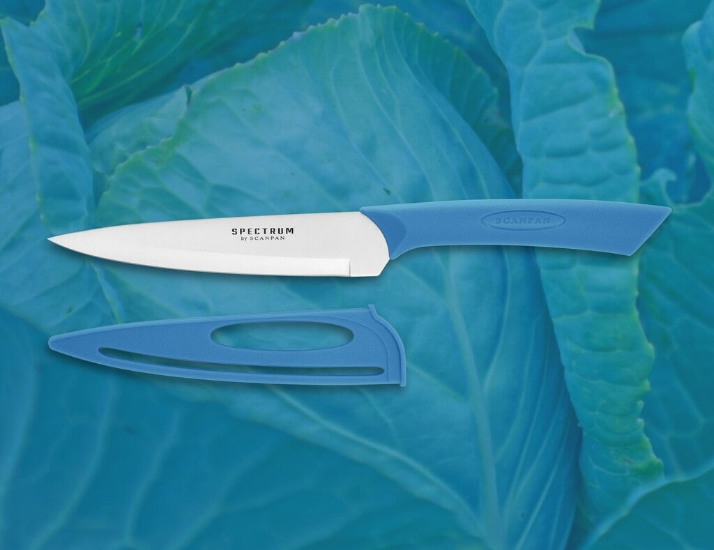 Spectrum utility knife in Silver Lake Blue on a white background