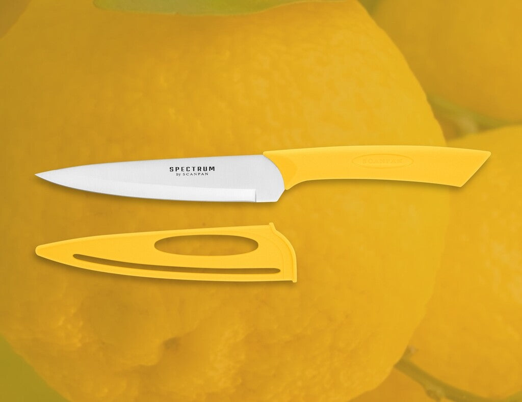 Spectrum utility knife in Sunstruck on a white background