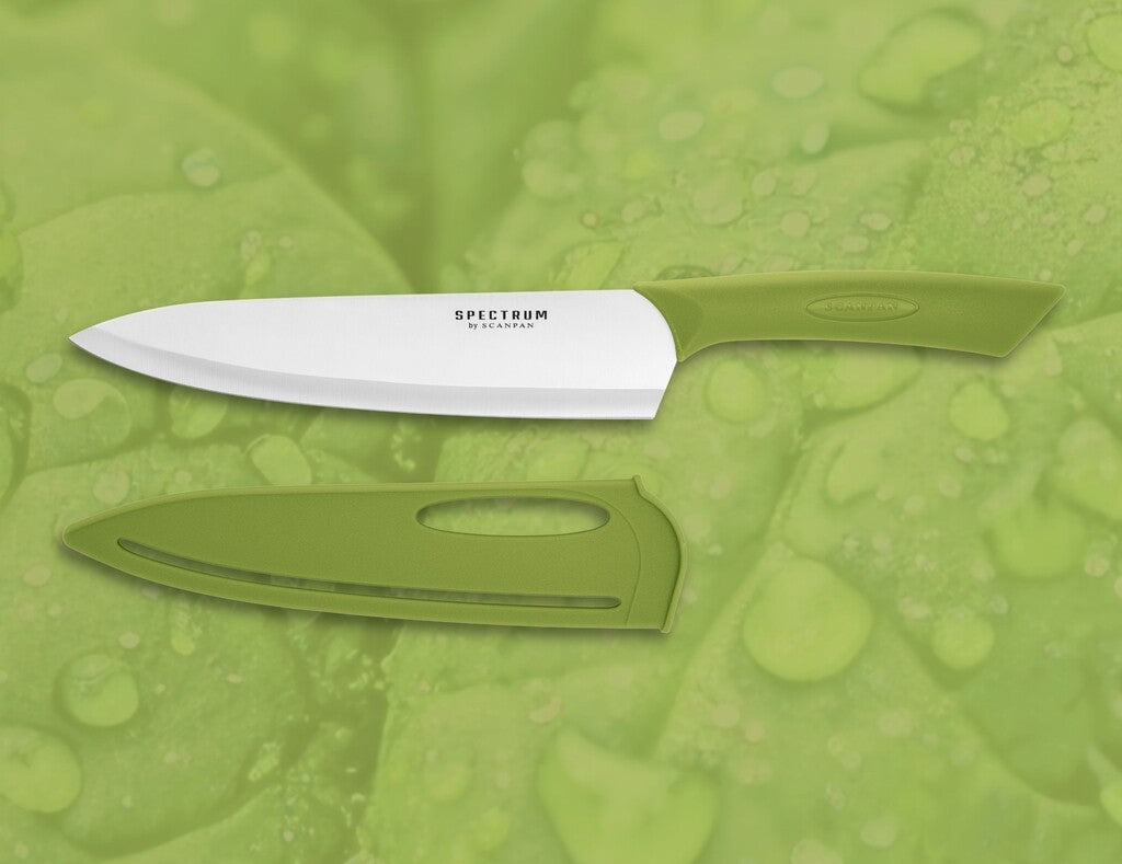 Spectrum kokkekniv i farven Spinach Green vist på hvid baggrund