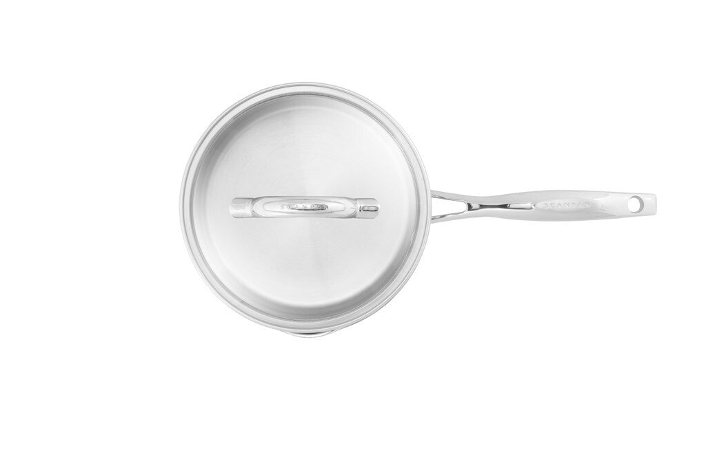 STS steelpan 18 cm van roestvrij staal van opzij