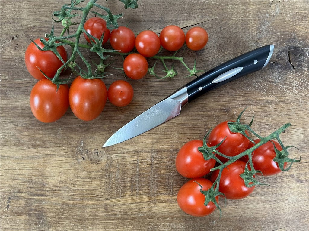 SCANPAN Classic urtekniv 9 cm vist med grøntsager